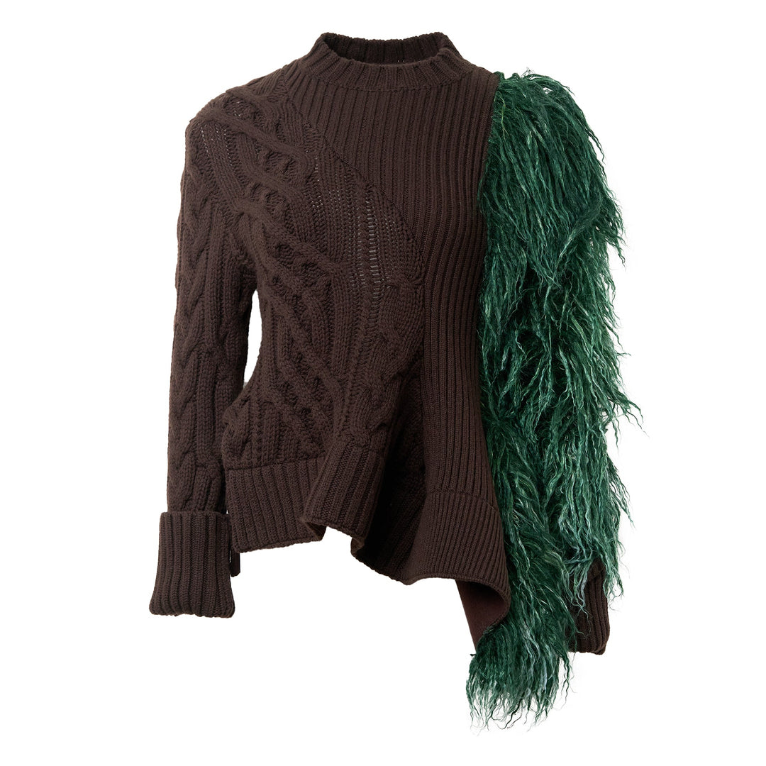 Wool Hairy Knit Pullover