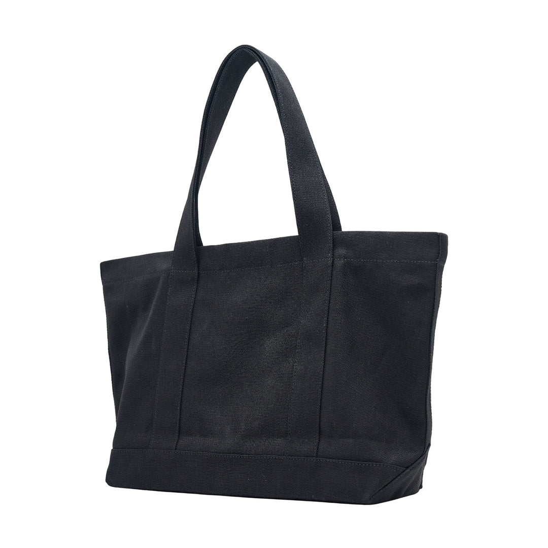 Black Varsity Canvas Tote Bag