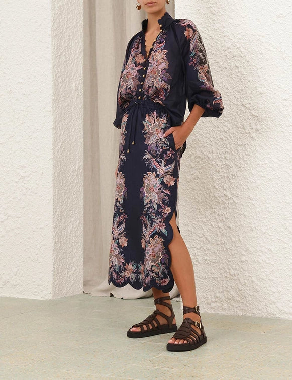 リアノンスカラップミディスカート