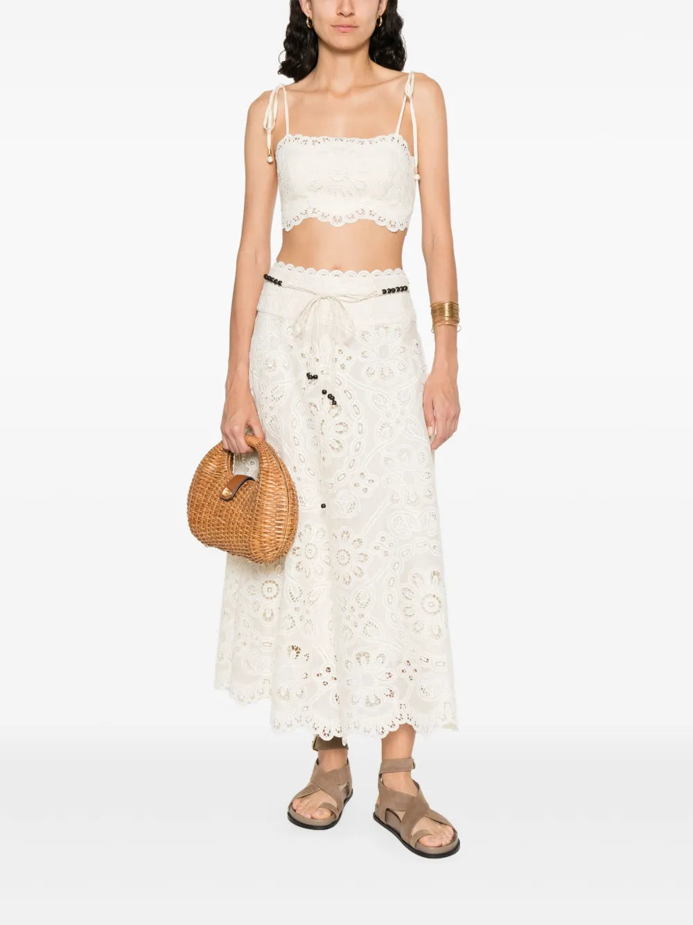 sachin and babi light blue dress ZIMMERMANN Rhiannon crocheted cotton midi dress main image 0