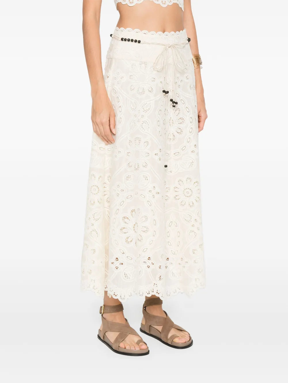 sachin and babi light blue dress ZIMMERMANN Rhiannon Embroidered Cotton Midi Dress