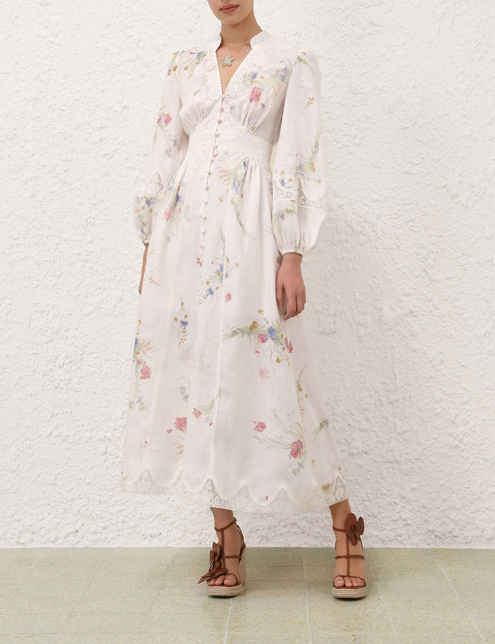 Lucky Lace Plunge Midi Dress Lucky Lace Plunge Midi Dress