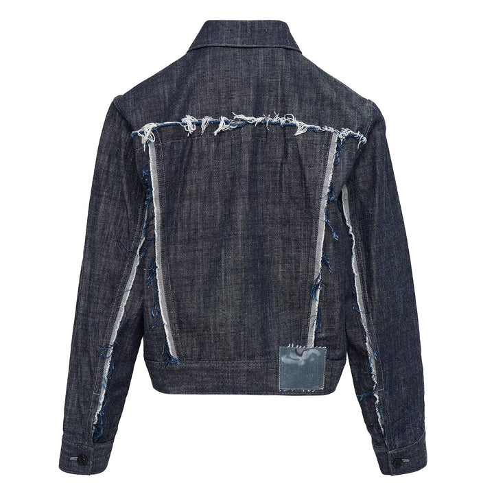 Untrimmed Panel Denim Jacket