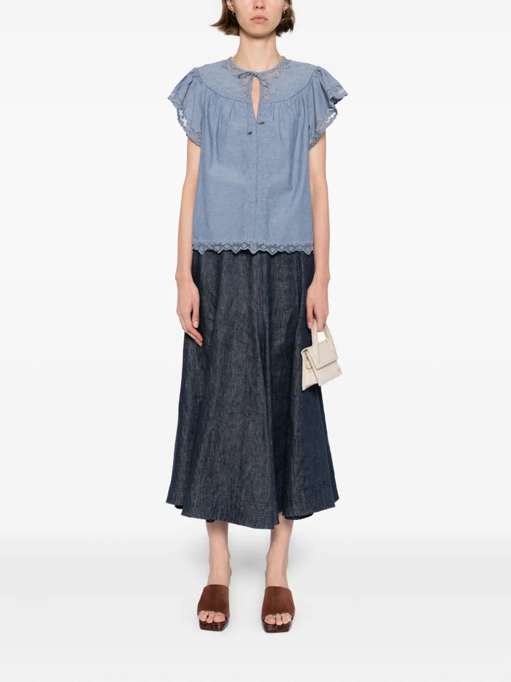 Effie Flutter Sleeve Top