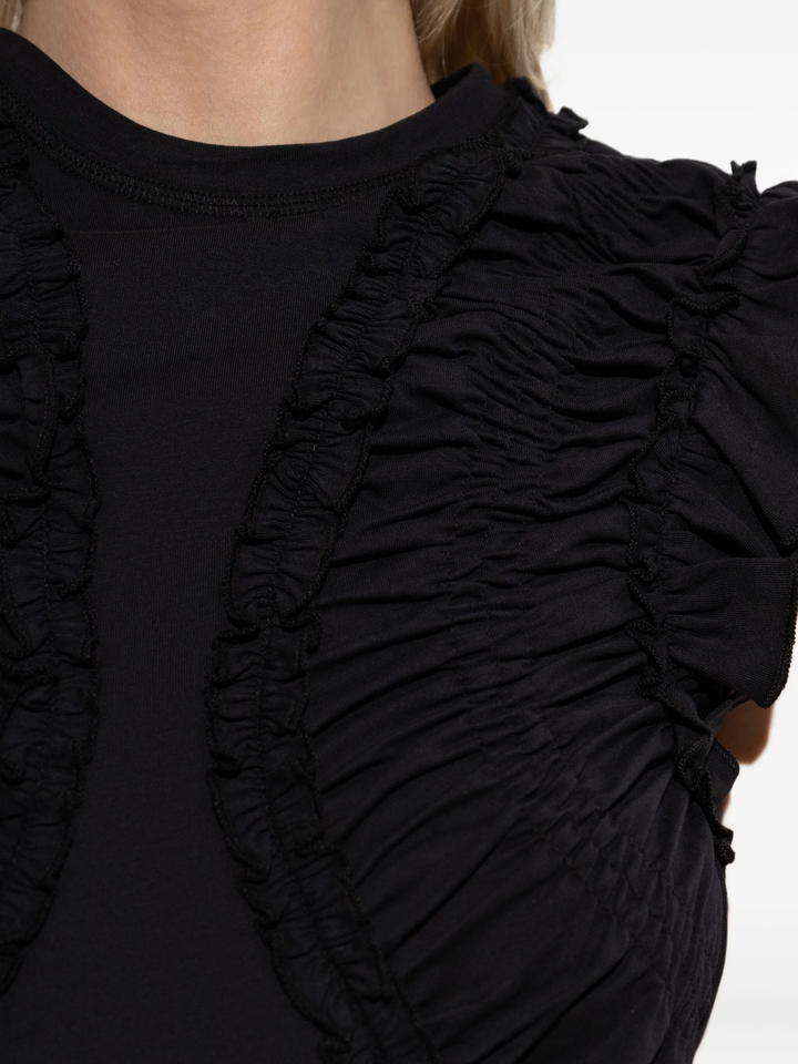 فستان شيفا بدون أكمام مع كشكش بطول الميدي