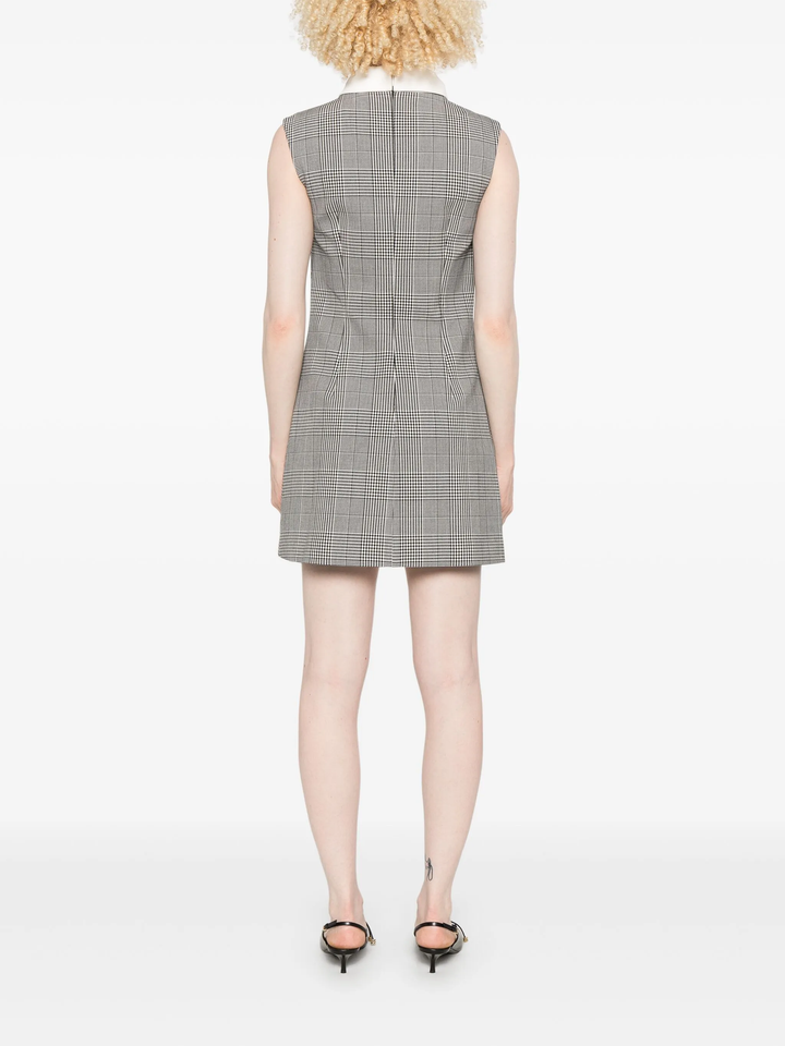 Sleeveless Prince Of Wales Check Mini Dress