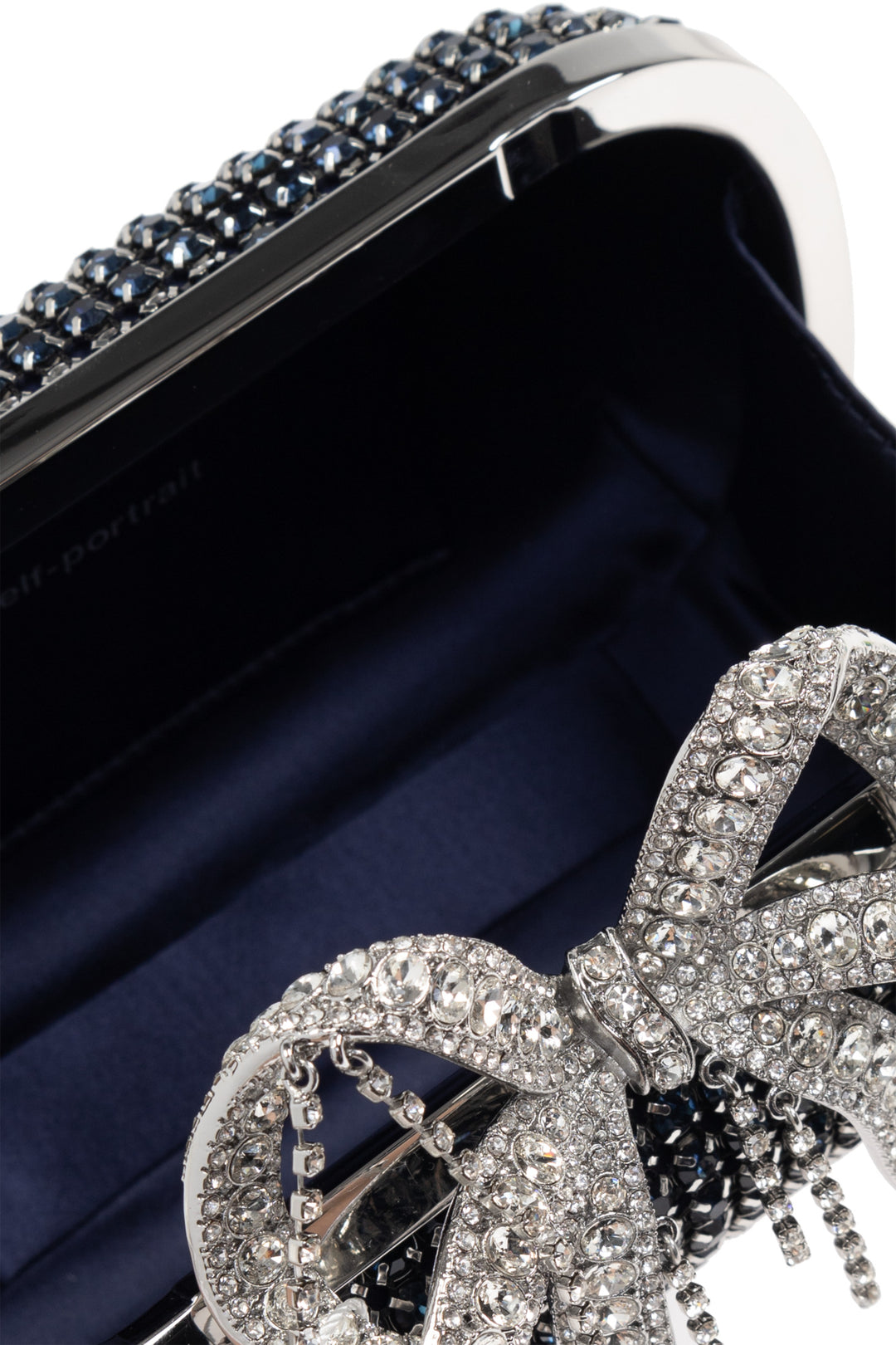 Navy Chainmail Clutch Bag