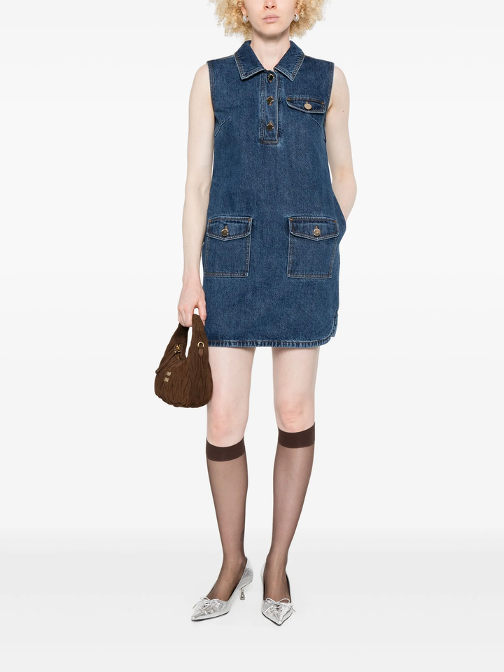 Denim Sleeveless Mini Dress