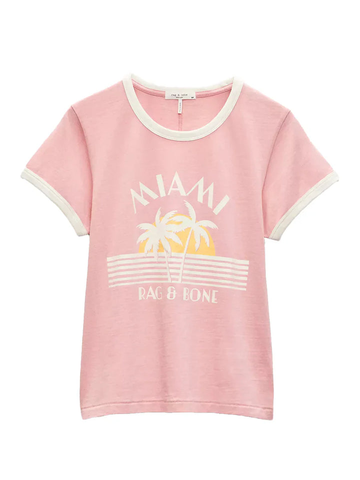 RB Miami Boxy Ringer Tee