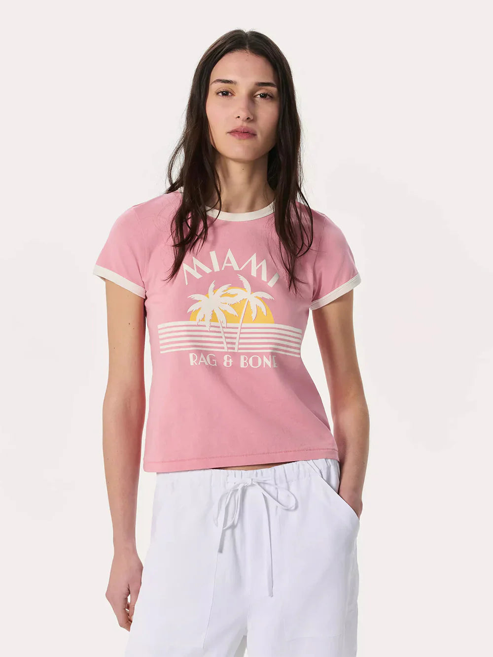 RB Miami Boxy Ringer Tee
