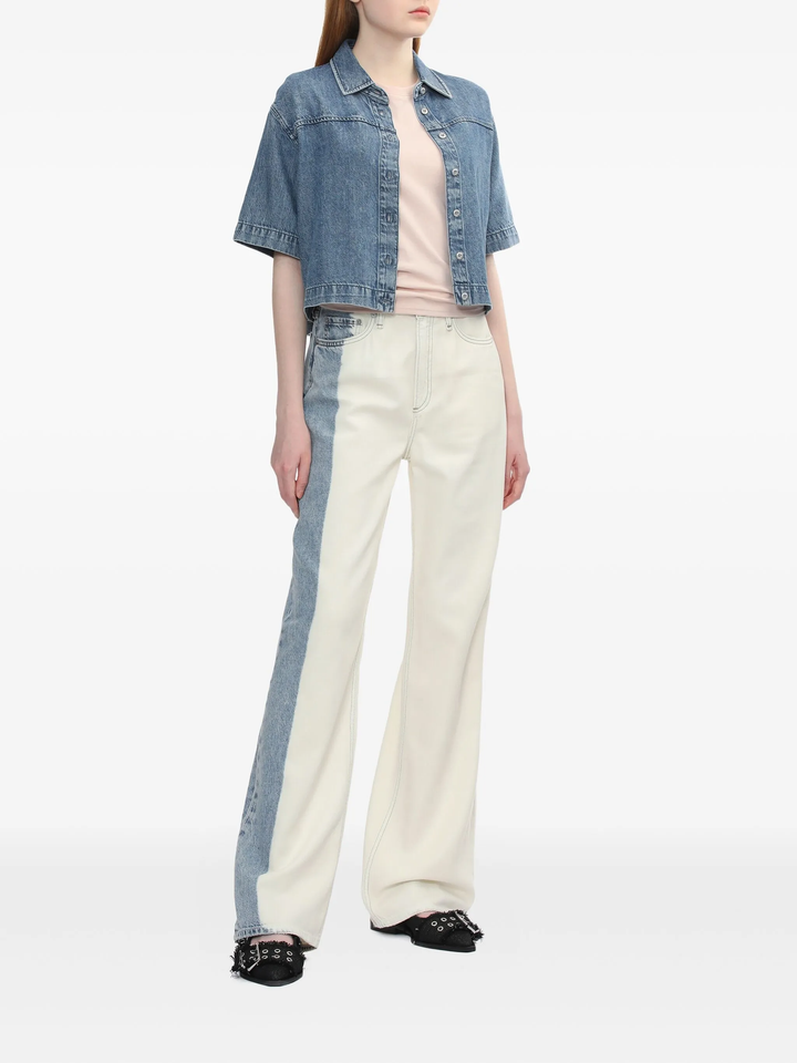 Featherweight Logan Mid-Rise Wide Leg Jeans