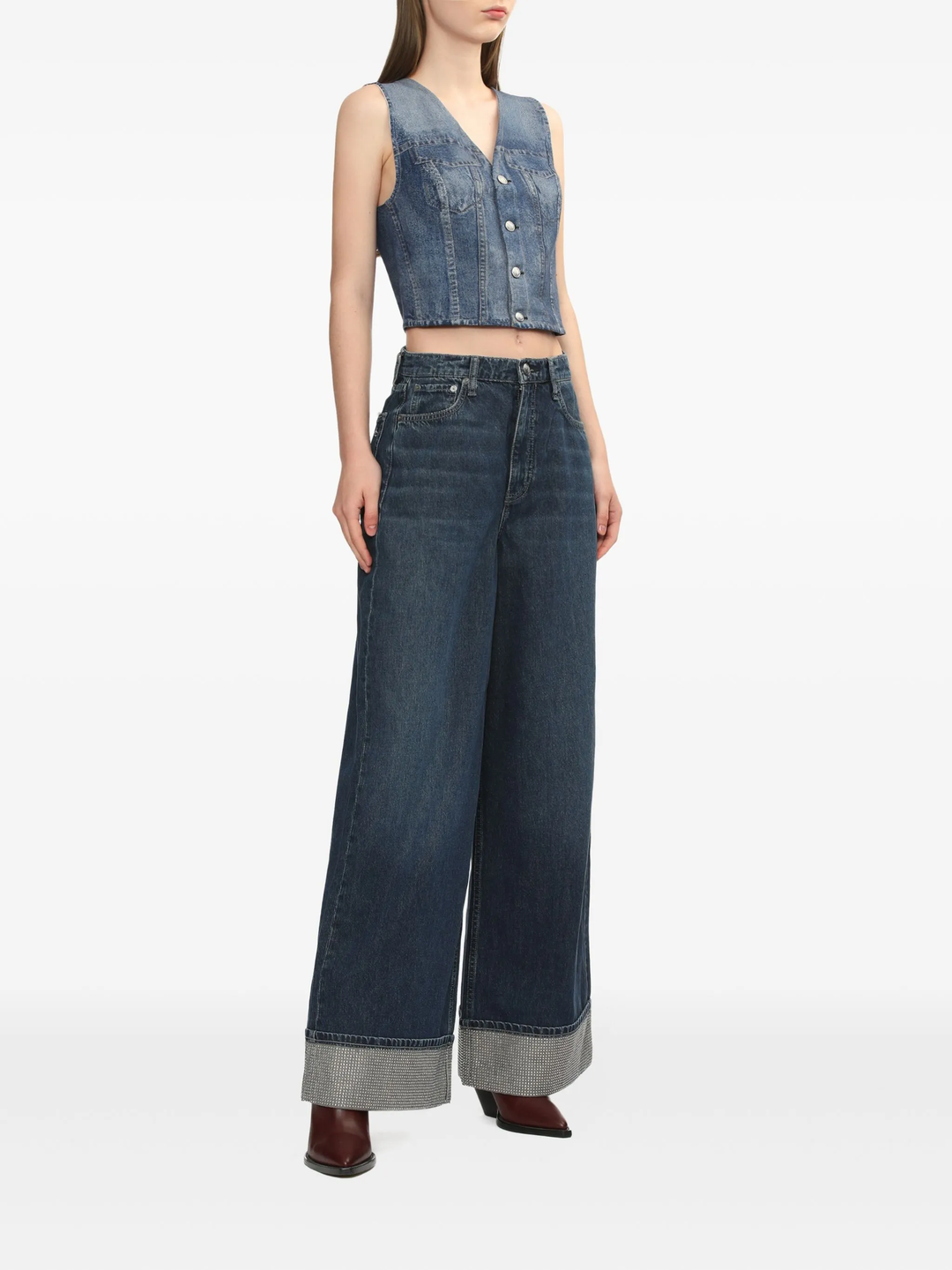 Sofie High-Rise Ankle Wide Leg Jeans