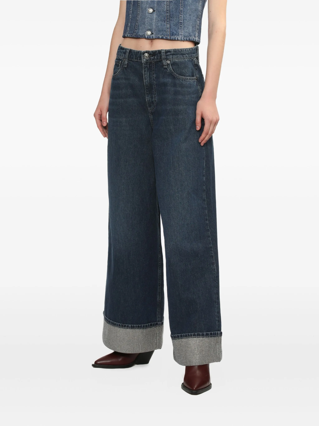 Sofie High-Rise Ankle Wide Leg Jeans