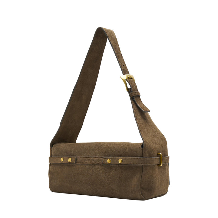 Suede Belting Duffle Bag