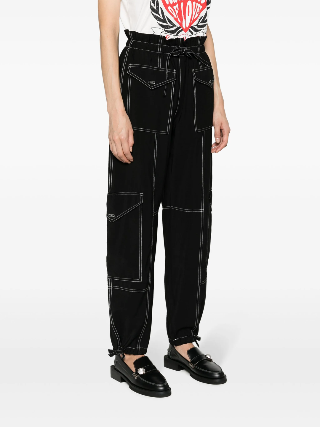 Light Slub High Waist Pocket Pants