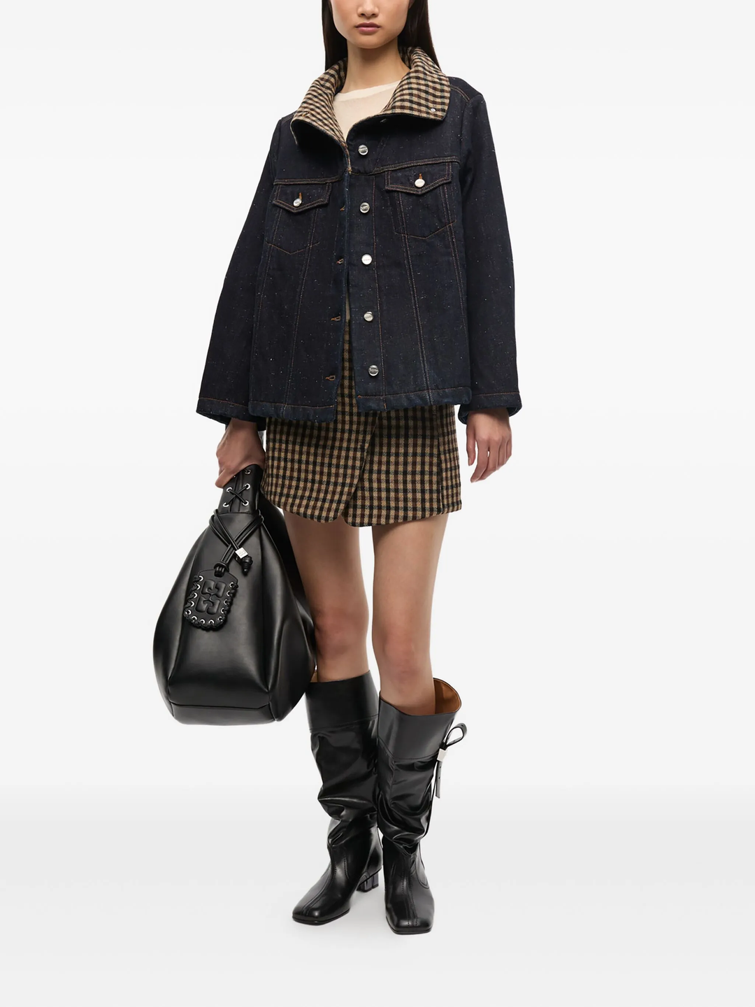 Neppy Denim Bonded Jacket