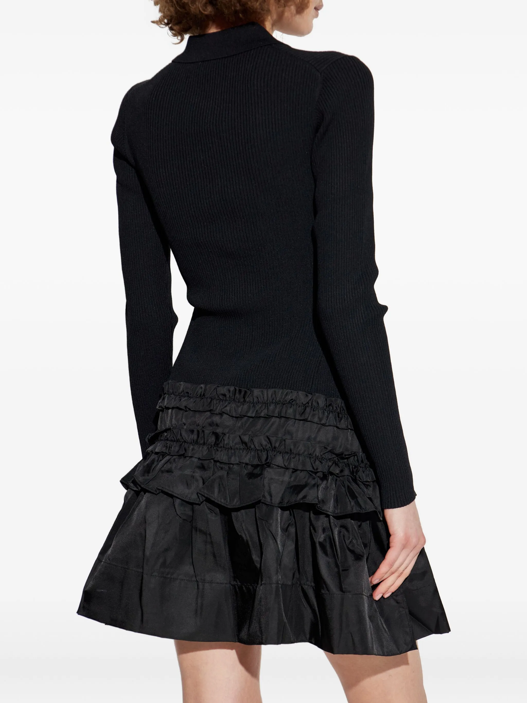 Melange Rib Knit Mini Dress