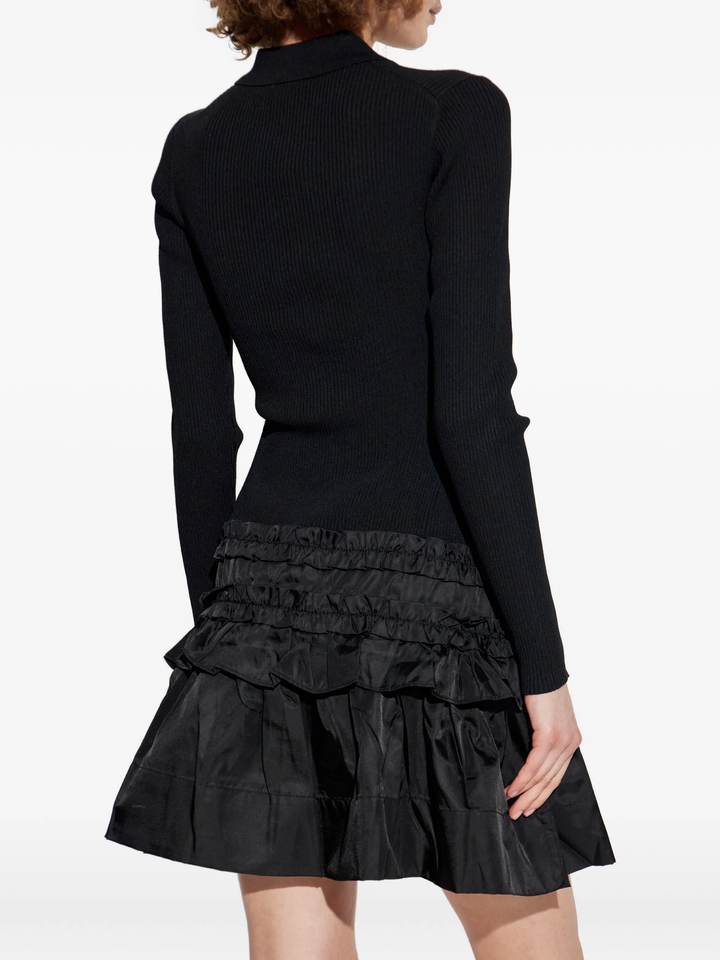Melange Rib Knit Mini Dress
