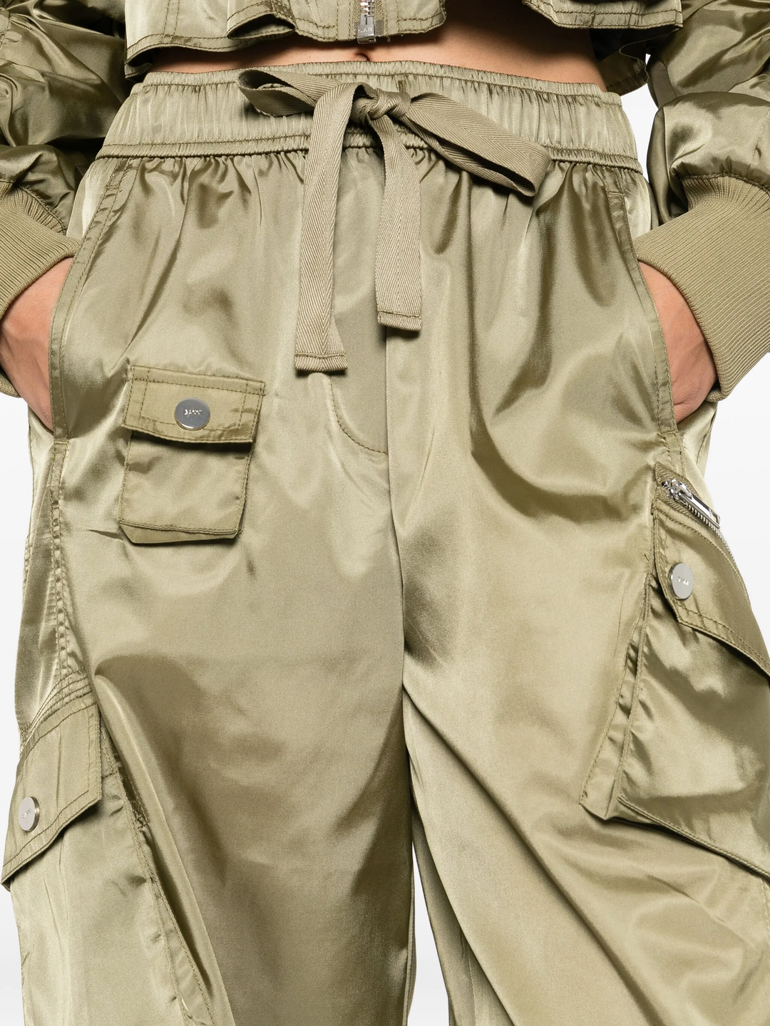 Duchesse Nylon Oversized Elasticated Trousers