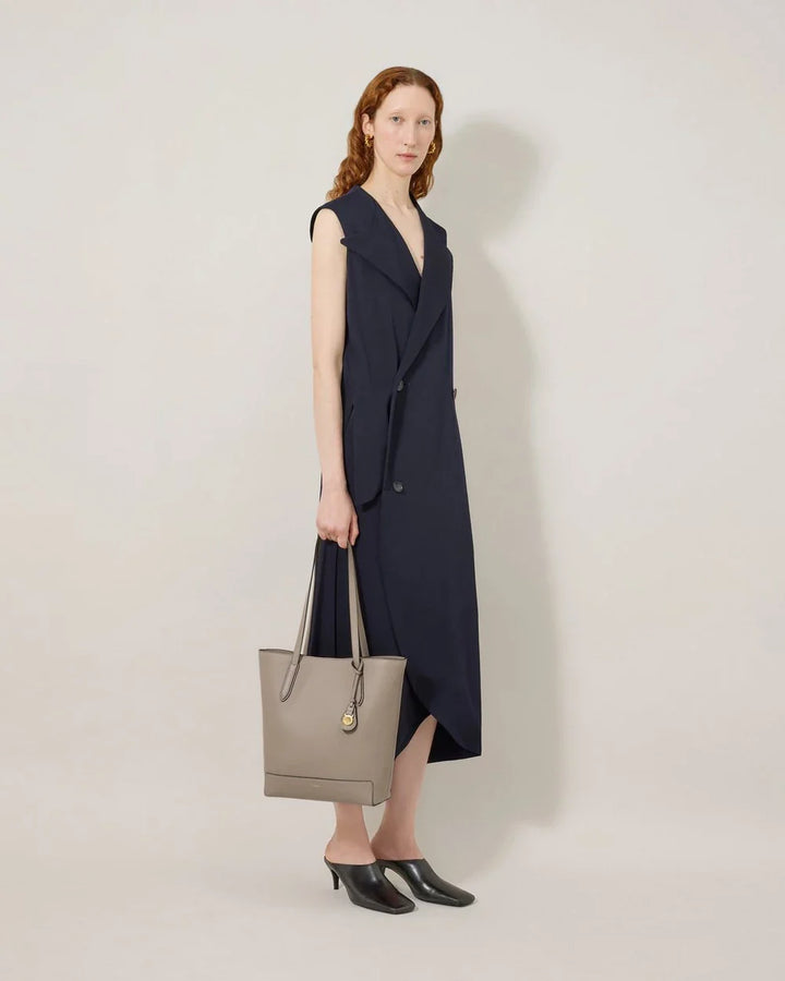 North South Shopper Cashmere Taupe Small Classic Grain