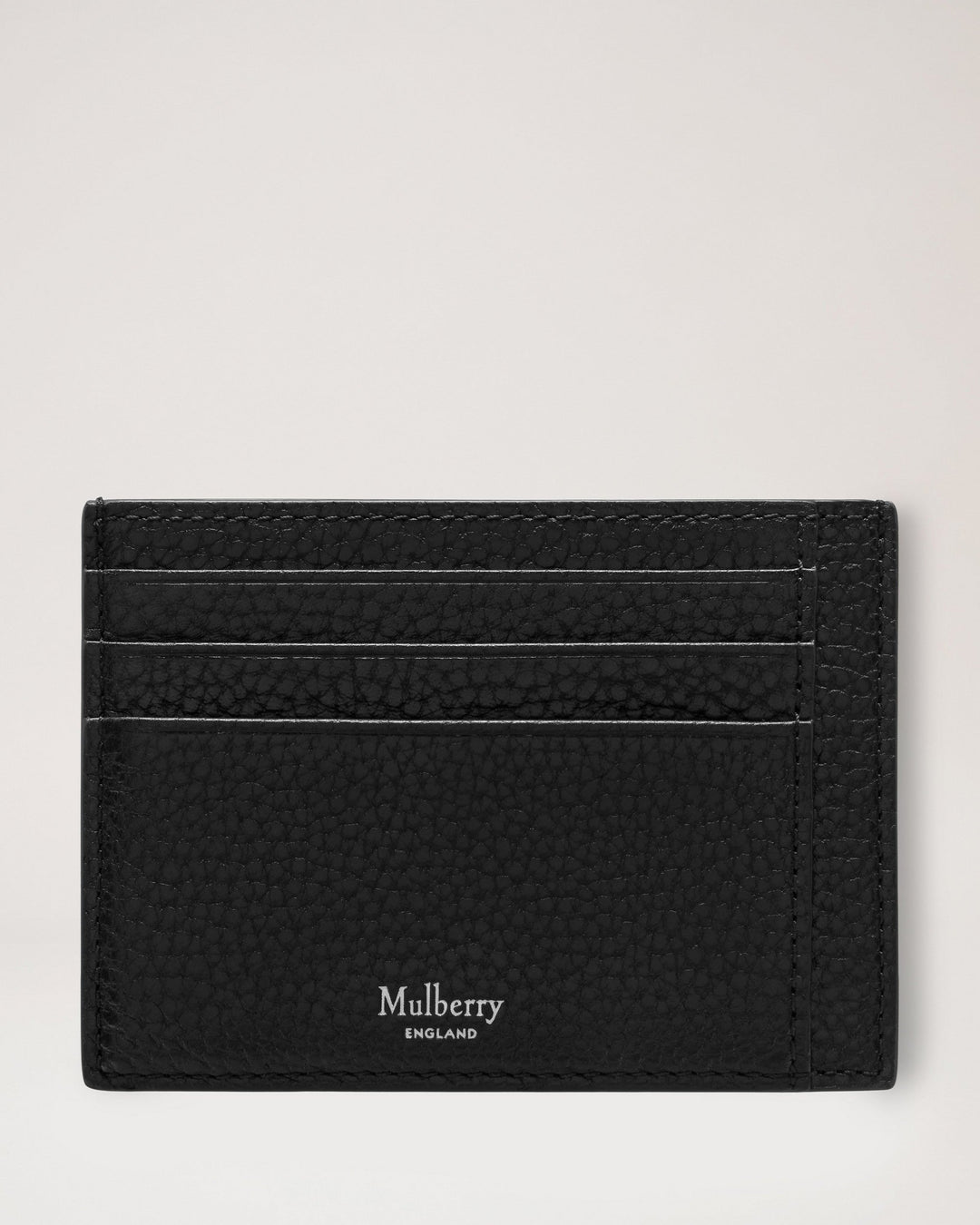 Card Holder Black Small Classic Grain