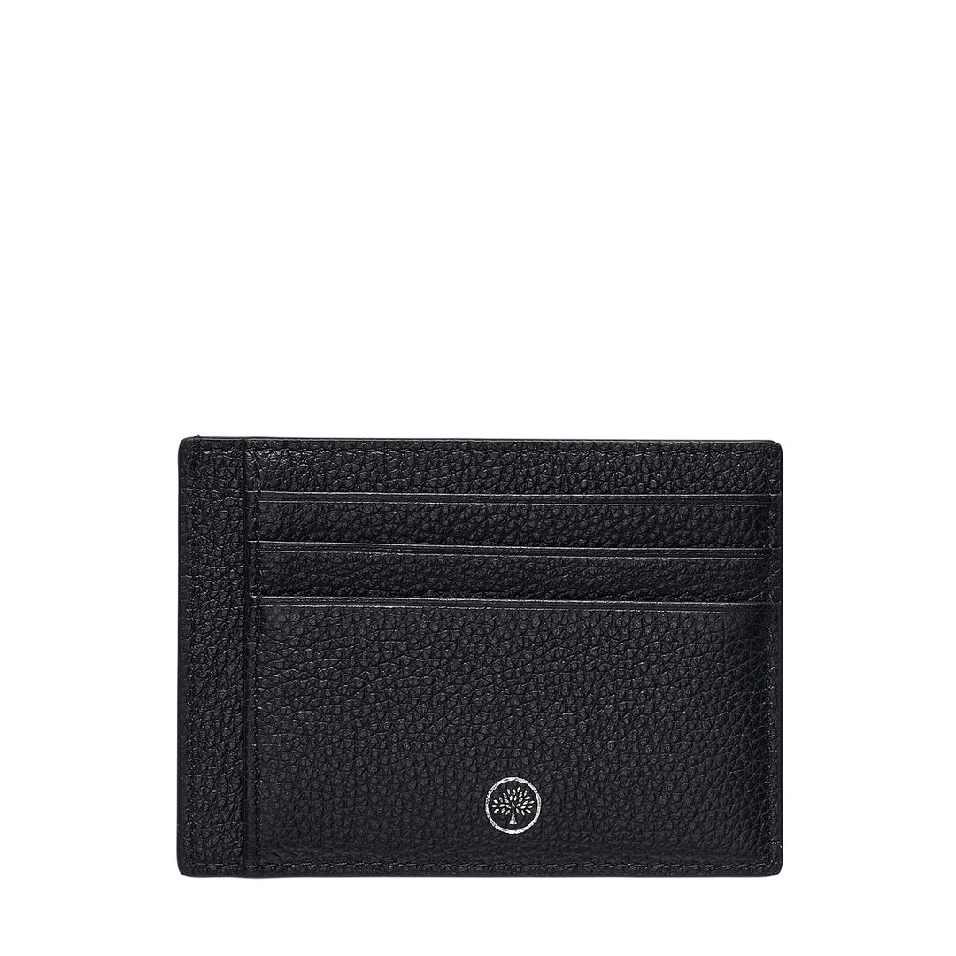 Card Holder Black Small Classic Grain