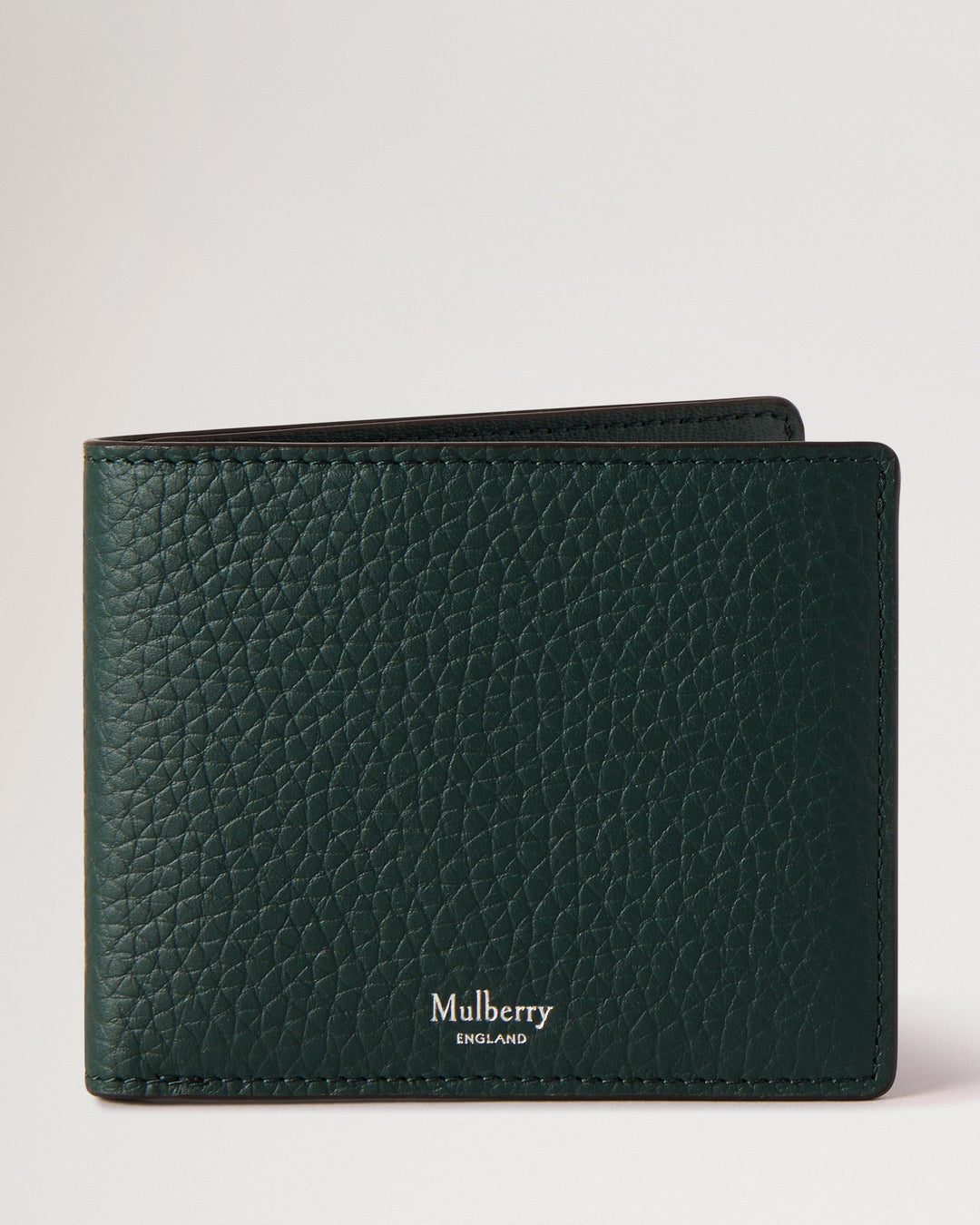8 Card Wallet Mulberry Green Heavy Grain