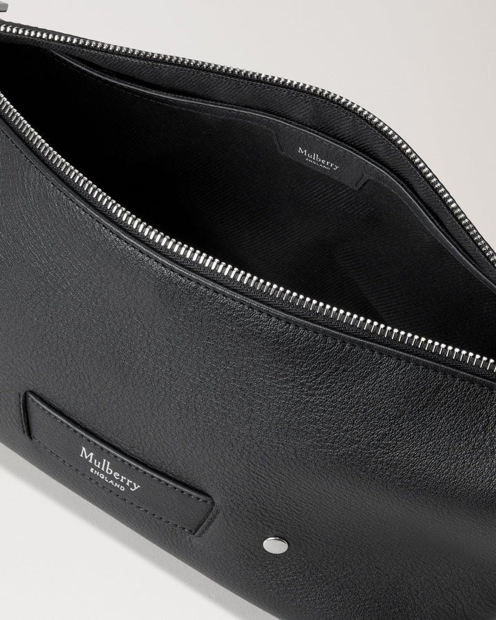 Rye Small Messenger Black Supple Calf
