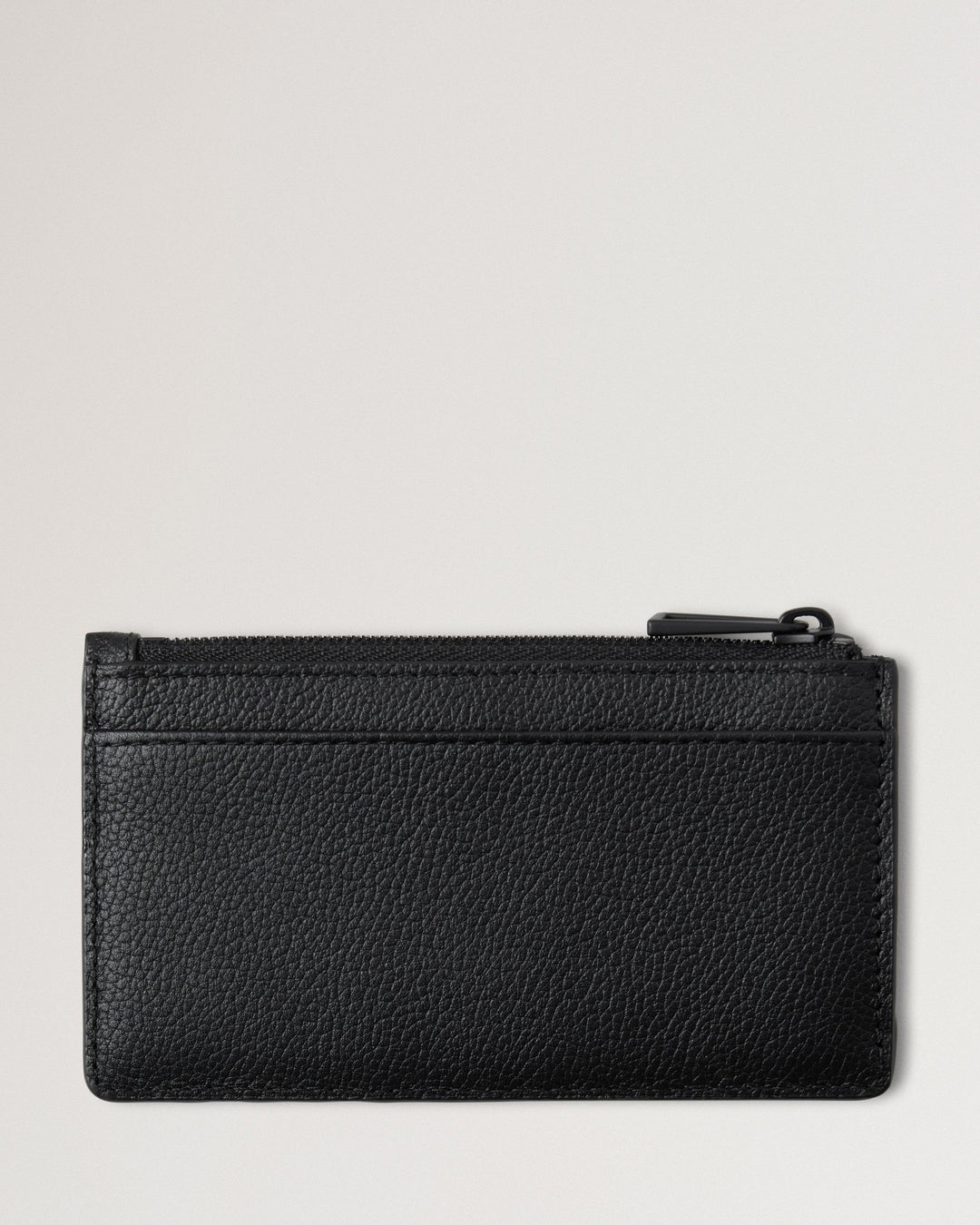 Farringdon Long Zipped Credit Card Holder Black Small Pebble Grain