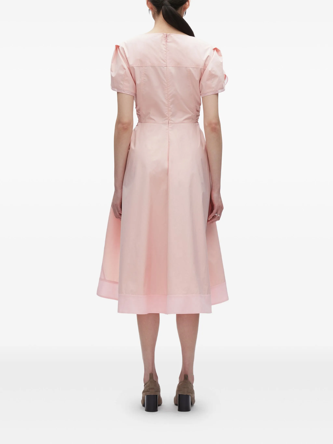 Tulip Sleeve V-Neck Dress