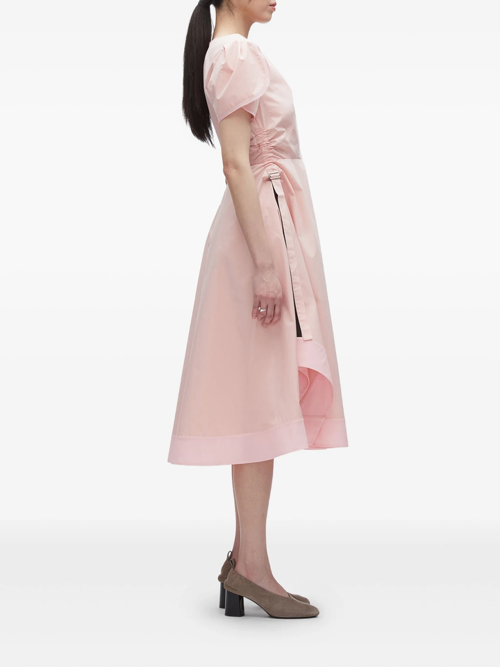 Tulip Sleeve V-Neck Dress