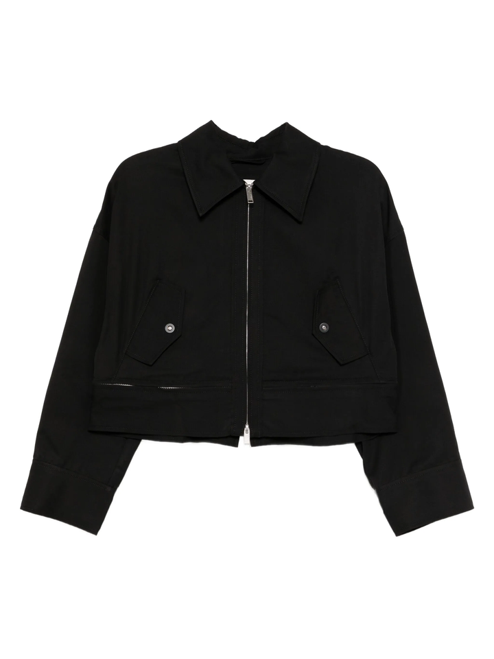 Double Zip Cropped Utility Jacket