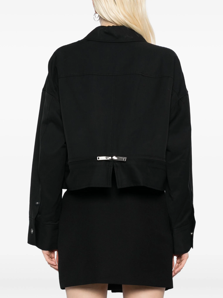 Double Zip Cropped Utility Jacket