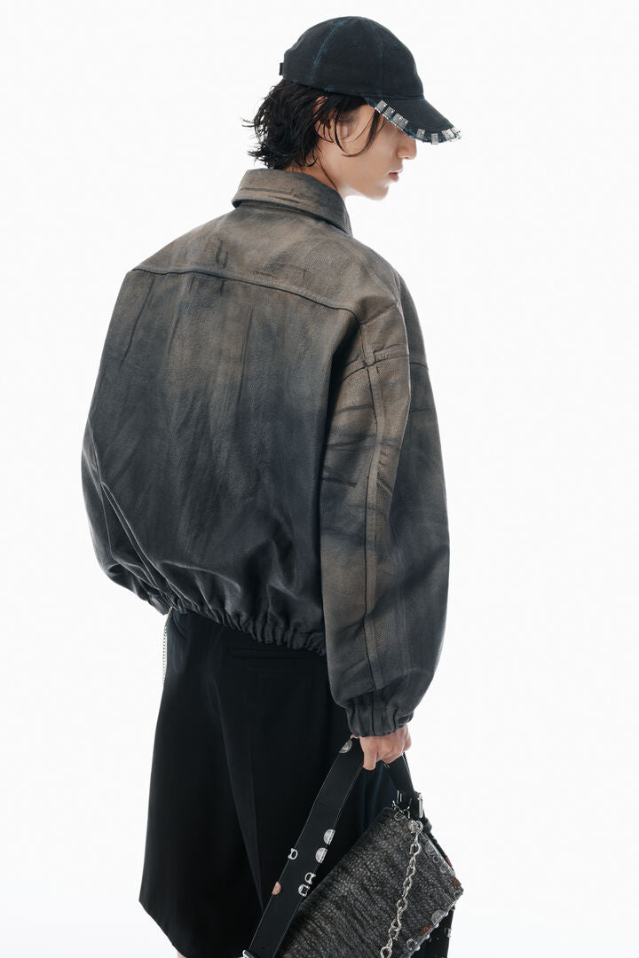 Leather Trompe L'Oeil Jacket