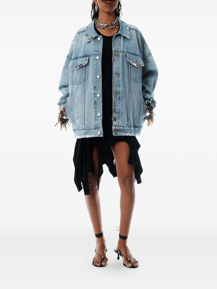 Distressed Oversized Trucker Jacket