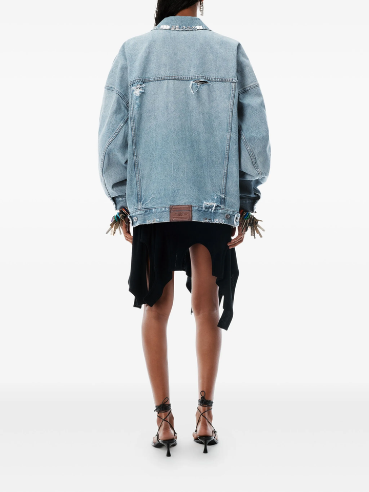 Distressed Oversized Trucker Jacket
