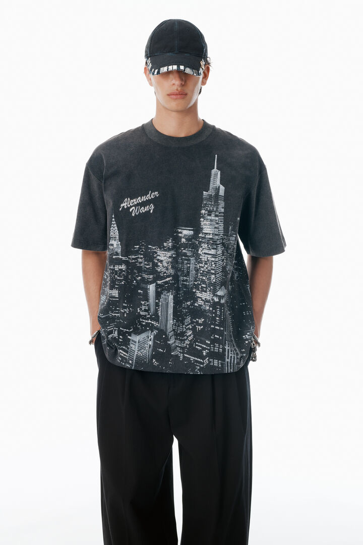 NY Skyline Crystal Hotfix T-Shirt