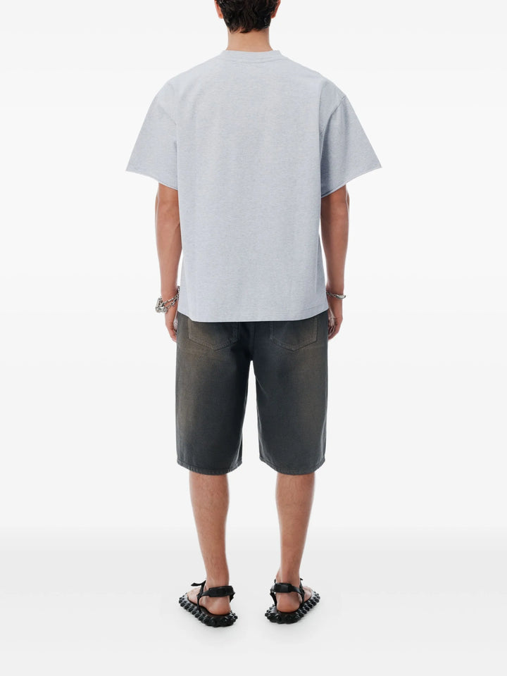 تي شيرت بأكمام قصيرة مع رسومات