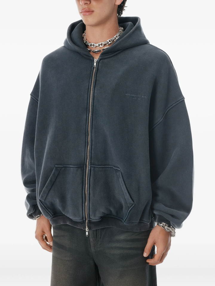 Zip Up Hoodie With Graphic Logo