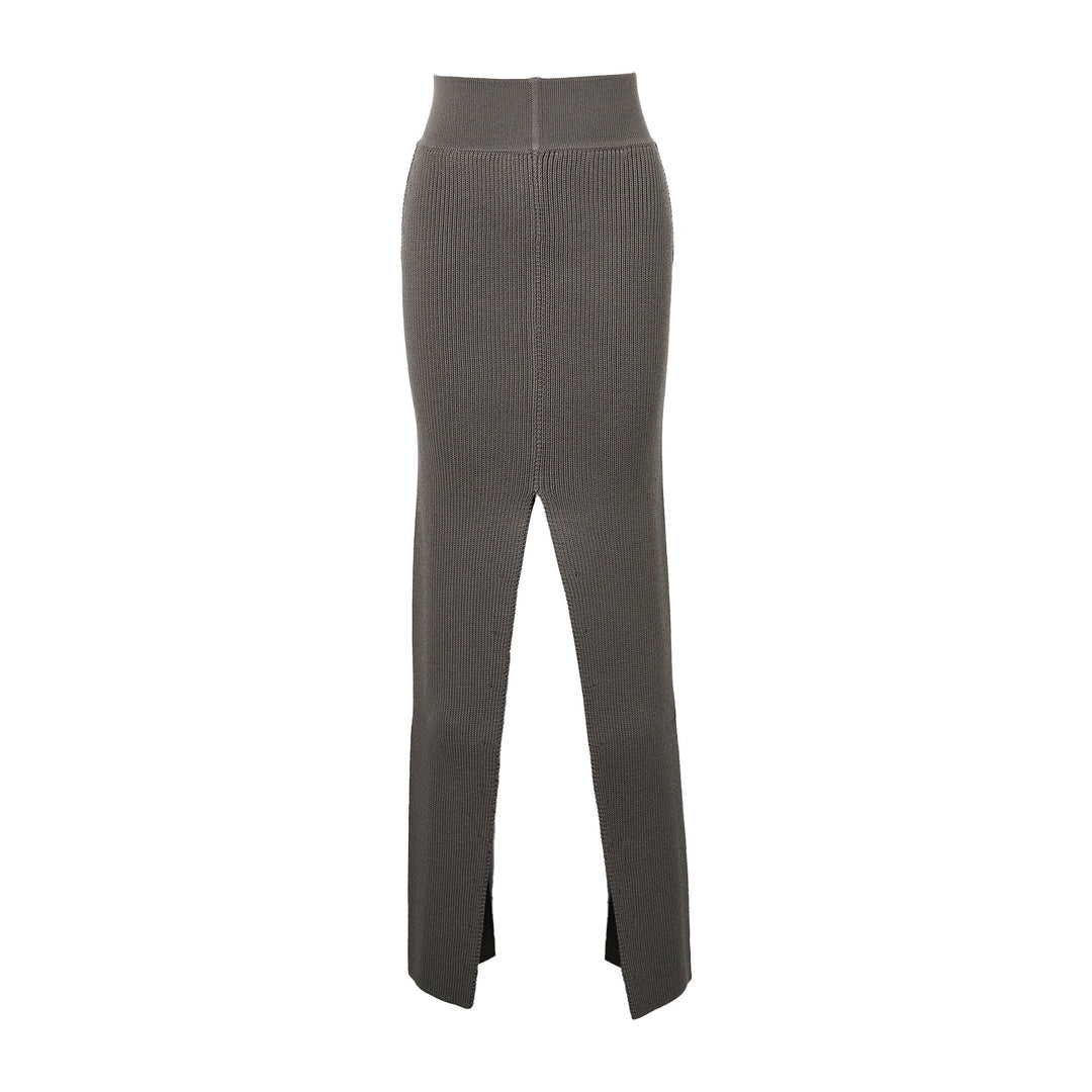 Short Sliced Skirt Wool Knit