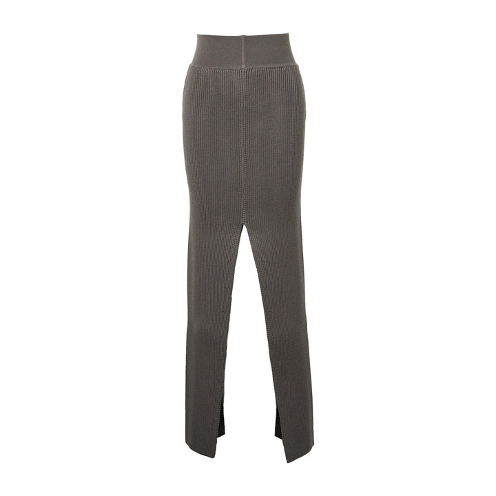 Short Sliced Skirt Wool Knit