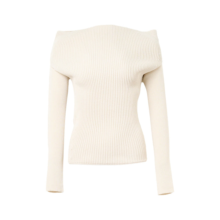 Long Sleeve Cowl Wool Knit