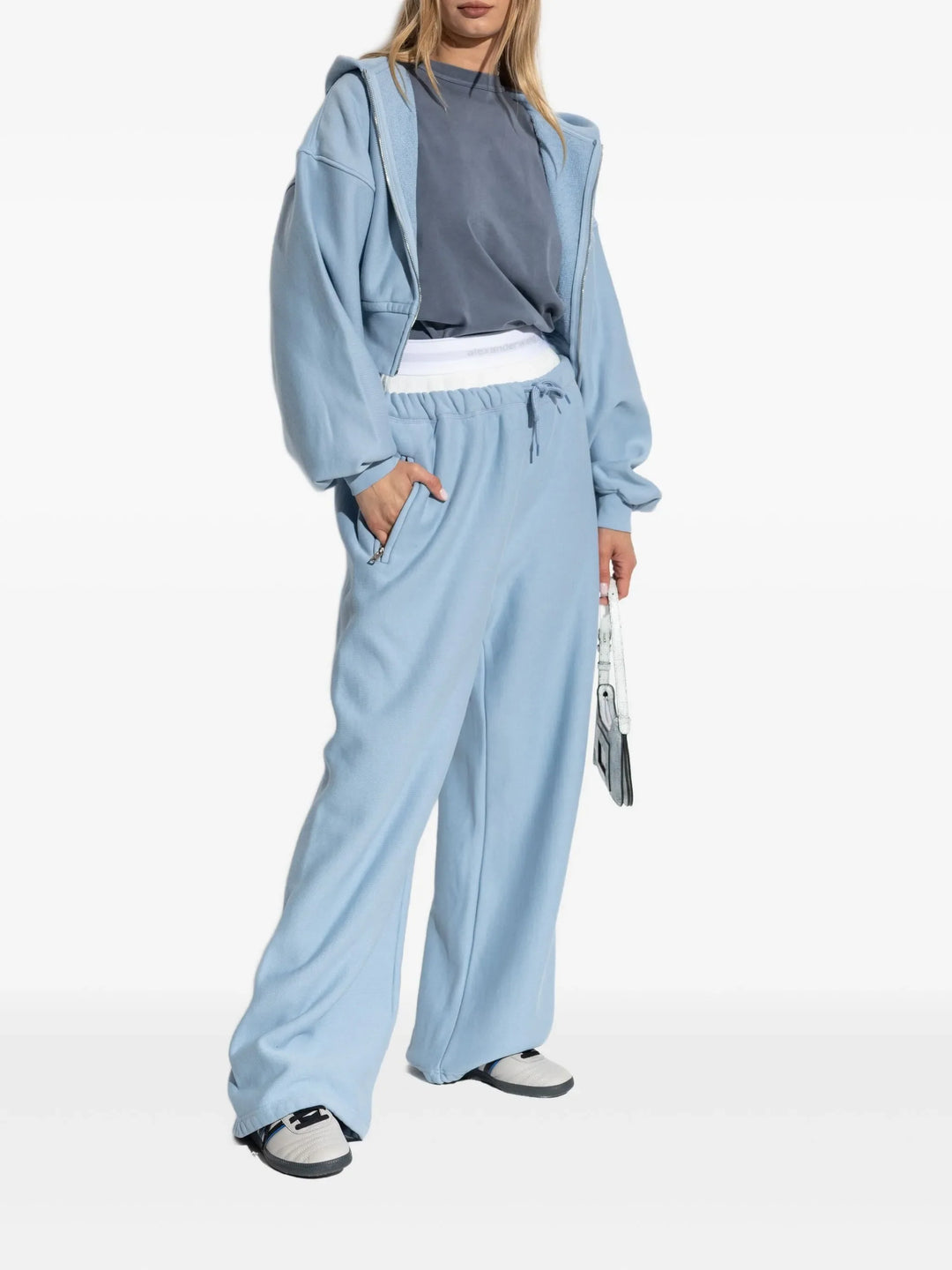 Wide Leg Sweatpant With Logo Elastic