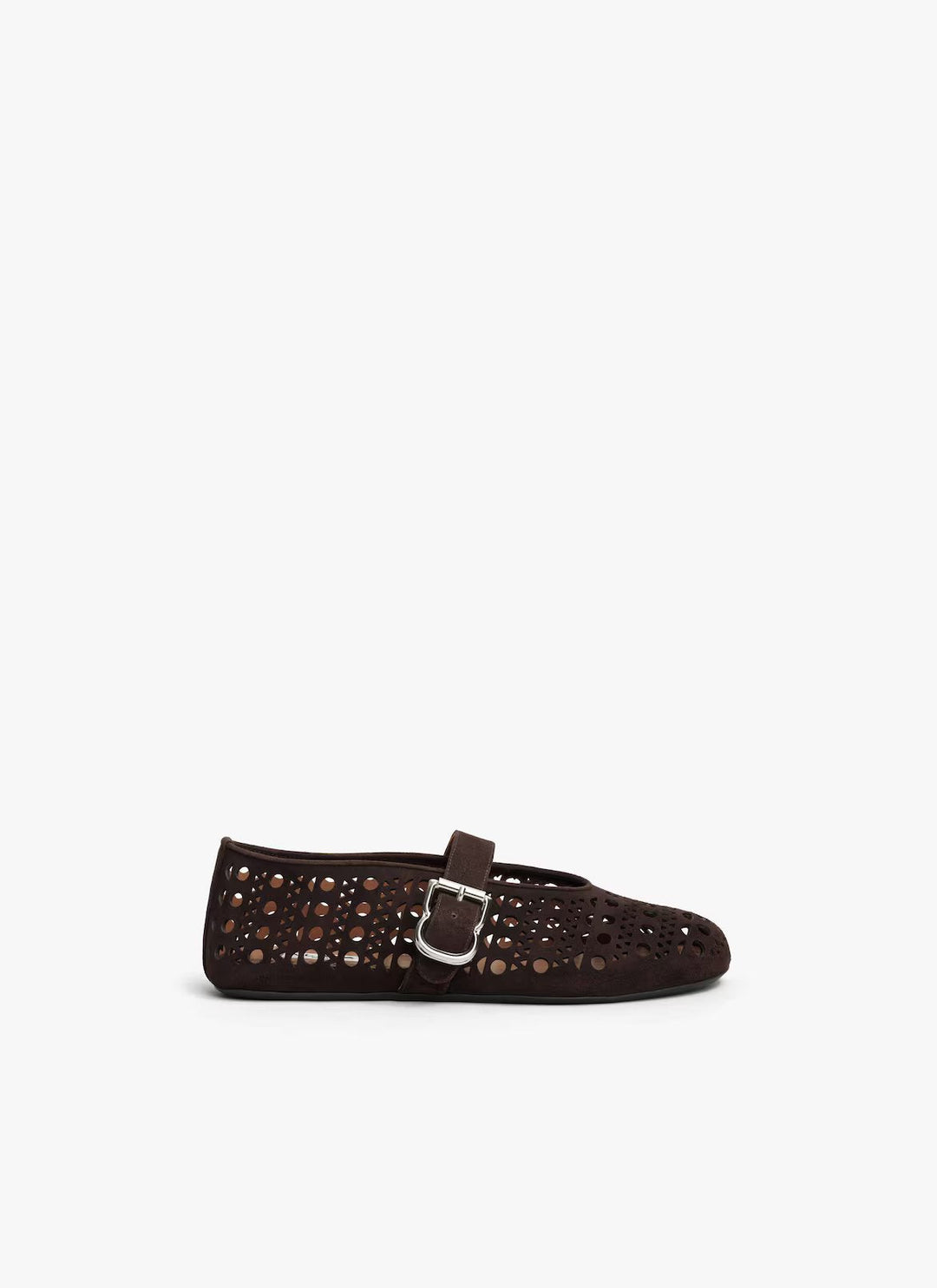 Ballerinas Perforated Suede Goatskin Leather