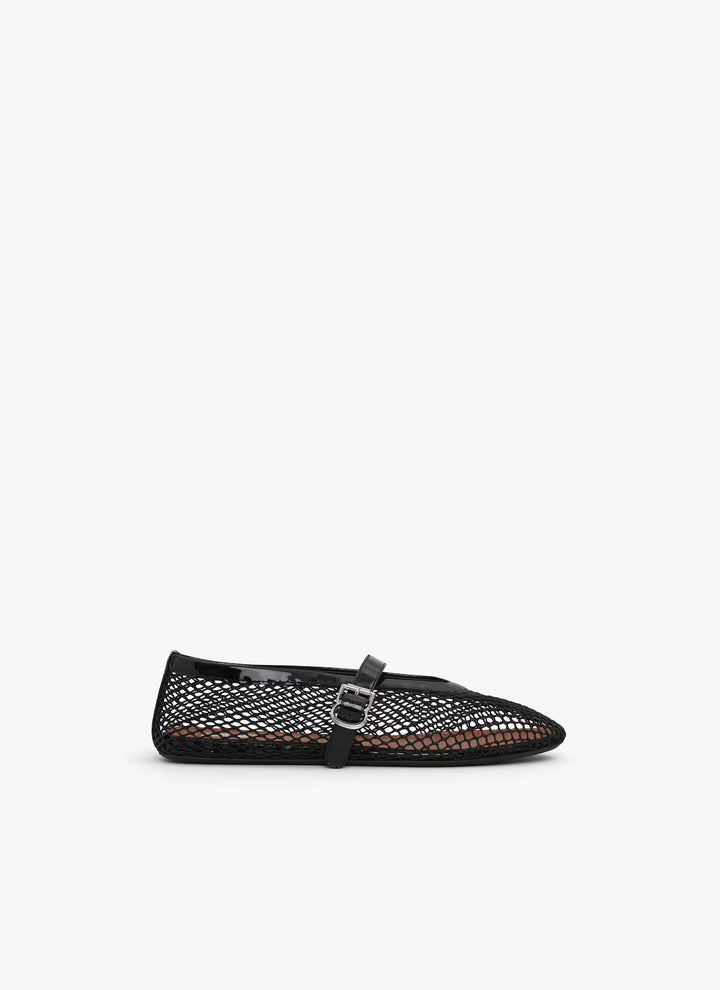 Ballet Flats Mesh Patent Leather