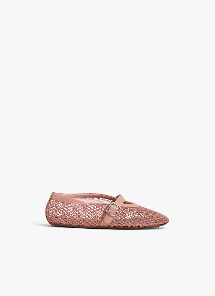 Ballet Flats Mesh Patent Leather