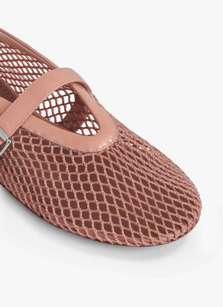 Ballet Flats Mesh Patent Leather