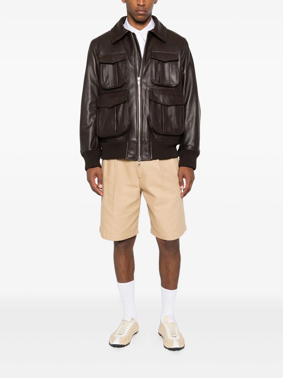 Oversized Multi Pocket Aviator Jacket
