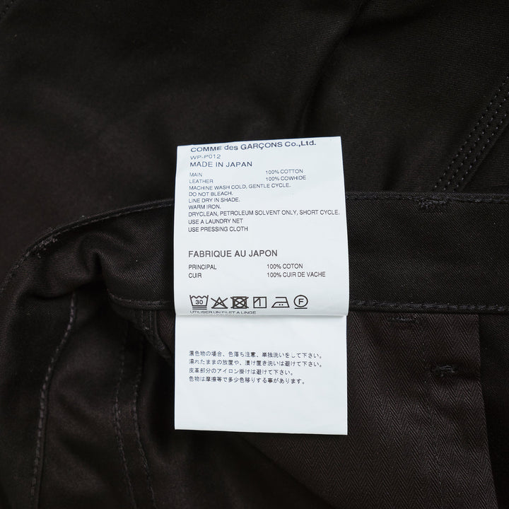 Cotton Back Satin Leather Pants