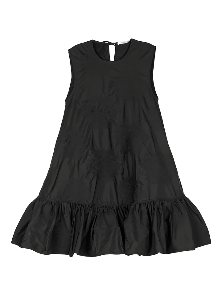 Trapeze Dress With Ruffle Hem